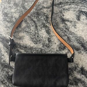 Black Leather Crossbody Bag
